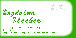 magdolna klecker business card